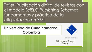 Taller Publicación digital de revistas con el modelo SciELO Publishing Schema SESIÓN 1 [upl. by Ogaitnas457]