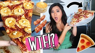 I Tried Making Viral Food  Breakfast Pizza Eggs Benedict Fries  More [upl. by Ahsienat]