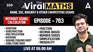 Bank Exams  Simplification  Number Series  Inequality  Arithmetic amp DI By Navneet Tiwari [upl. by Aleemaj]