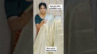 Special offer sarees pure kanchipuram silk sarees direct weavers price16500only [upl. by Kneeland]