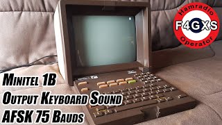 Minitel 1B TelicAlcatel  AFSK 75 Bauds Signal sound v23 from keyboard [upl. by Herv314]