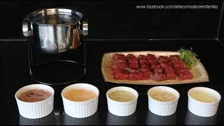 Arte com Sabor  Fondue aula de culinária on line [upl. by Oicnerolf]