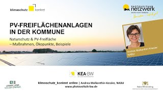 Naturschutz amp PVFreifläche –Maßnahmen Ökopunkte Beispiele [upl. by Ikkela]