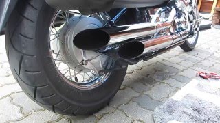 Yamaha Dragstar 650 exhaust Corba sound [upl. by Nothgierc]