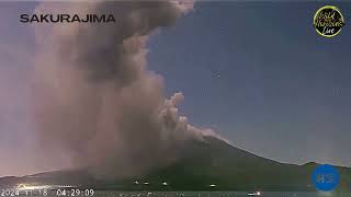 Sakurajima Early Morning Eruption 181124 [upl. by Aihsatan]