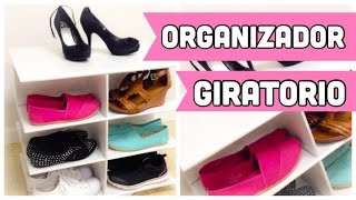 ORGANIZADOR DE CARTON PARA ZAPATOS GIRATORIO [upl. by Anaej]