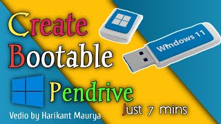 How to Create Bootable pendrive for Windows for using USBCreate Free windows USB Just 7 minutes [upl. by Manard]