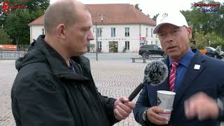 Interview mit Youtuberbeobachterlive in Oranienburg  werteunion [upl. by Millwater]