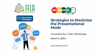 WEBINAR Strategies to Maximize the Presentational Mode Speaking and Writing [upl. by Nam]