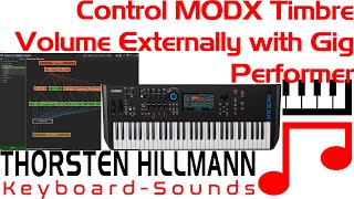 Control Yamaha MontageMODX Timbre Volume Externally with Gig Performer or Any MIDI Controller [upl. by Vokay761]