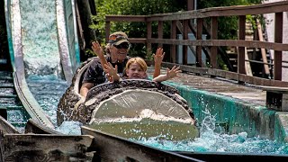 LOG FLUME RIDES SPLASH ISLA MAGICA SEVILLA SPAIN [upl. by Don]