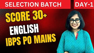 IBPS PO MAINS ENGLISH 2024SELECTION BATCH DAY1 SBI CLERK MAINS English by Anwesha [upl. by Claudina]