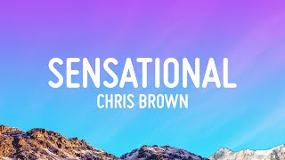 Chris Brown  Sensational Lyrics ft Davido amp Lojay [upl. by Johannessen]