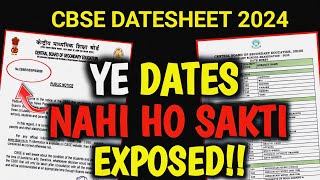 🔴CBSE DATE SHEET quotEXPOSEDquot🔥  Cbse Date Sheet 2024  Class 10  Class 12  Cbse Latest News [upl. by Patten]