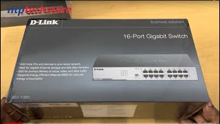 Unboxing of DLink 16 Port Gigabit Unmanaged Desktop Switch DGS1016D  wwwntptechstorecom [upl. by Puett]