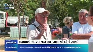 Qytetarët protestë kundër shembjes së parkut në rrugën Dritan Hoxha 15082024 [upl. by Staw990]