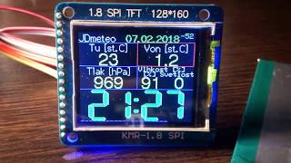 ESP8266 WiFi  DS18B20  TFT 18 SPI [upl. by Halilak]