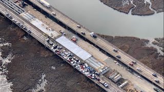 VIDEO 69 vehicles involved in pileup crash on Interstate 64 in York County Virginia [upl. by Joshuah863]