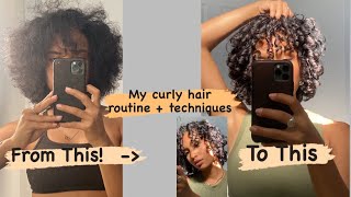 Curly Hair Routine 3a3b type [upl. by Schwing]