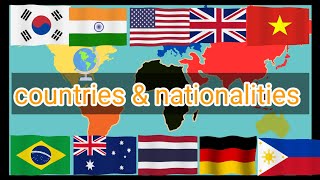 Kids vocabulary countries and nationalities song [upl. by Valma]