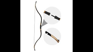 52” Archery Traditional Laminated Takedown Recurve Bow For Outdoor Hunting Target Practice 2050 lbs [upl. by Moina212]