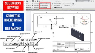 ✅ Solidworks Drawing  Geometric Dimensioning and Tolerancing [upl. by Najar]