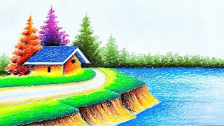 Landscape drawing easy beautifulLandscape drawing easy [upl. by Wiersma]