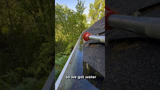 Why Do My Gutter Overflow shortsfeed shorts youtubeshorts rain diy gutters subscribe [upl. by Einnahpets]