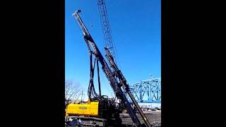 Hammer amp Steel  Walsh Construction uses Delmag Diesel Pile Hammer [upl. by Leirrad]