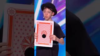 Britains Got Talent CARD HOLE Magic Trick tutorial REVEALEDshorts magic viral youtubeshorts [upl. by Mollee54]