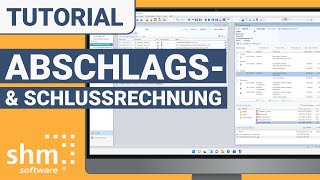 Abschlagsrechnungen amp Schlussrechnungen erstellen  shm Handwerkersoftware [upl. by Vachell]