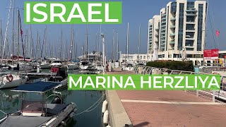 Israel amazing Herzliya Marina walking tour 4K [upl. by Hahcim607]