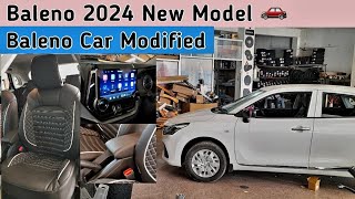 Baleno Delta 2024 New Model  Baleno Car Modified 🚗 Baleno Car Accessories install [upl. by Ahtnicaj]