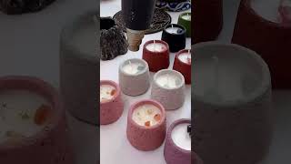 Handmade crystal candles diy candle candlemakers [upl. by Aterg274]