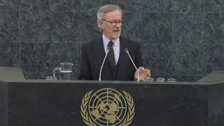 Director Steven Spielberg talks at UN Holocaust Remembrance Day [upl. by Nedra]