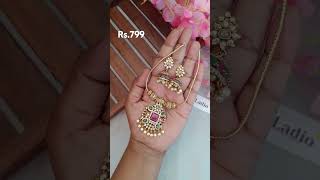 Beautiful Gold alike Necklace WA8657326724 earringsGold jhumka [upl. by Aynosal]