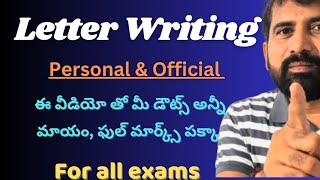 Letter Writing in English with easy Tricks  Personal Letters  Official Letters [upl. by Lyons]