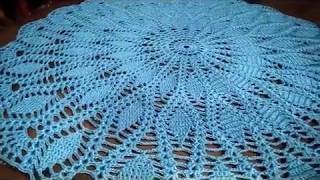 Big circular crochet doily part ¹مفرش كروشية دائري كبير الحجم الجزء الاول [upl. by Ahseekat]