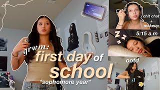 GRWM FIRST DAY OF SCHOOL sophomore [upl. by Eessej]