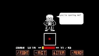 Undertale  Sparing Sans a 2nd time read description [upl. by Enilamme]