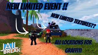 All Locations For The New Graffiti Update Roblox Jailbreak [upl. by Nereus342]