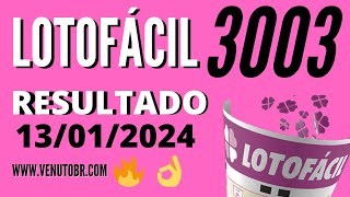 🍀 Resultado Lotofácil 3003 [upl. by Fayth]