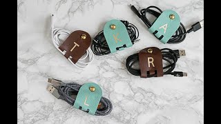 DIY Monogrammed Leather Cord Keeper [upl. by Yraeg]