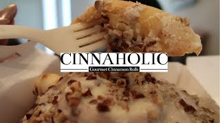 Cinnaholic  Vegan Cinnamon Rolls  Vegan Mukbang [upl. by Rocco]