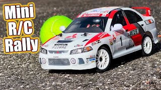 Faster Than You Think Carisma GT24 Lancer Evo RC Rally Car [upl. by Enelyahs]