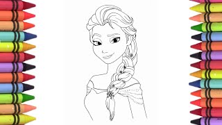 Elsa Frozen Princess drawing Disney princess elsa anna Elsa Anna movie in Hindi [upl. by Odnanref778]