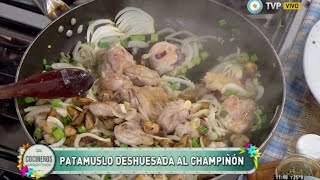 Patamuslo deshuesada al champignon con batatas [upl. by Lanette]