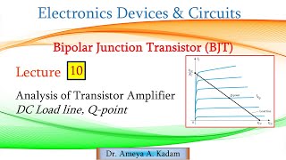 Lect 10 Analysis of Transistor Amplifier [upl. by Yakcm]