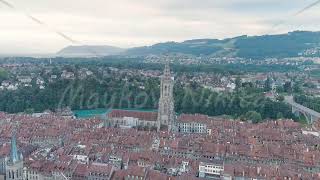 Bern Switzerland Bern Cathedral Panorama of the city with a view of the historical center Sum [upl. by Lesley]