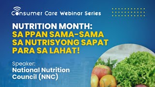 Nutrition Month Sa PPAN Samasama sa Nutrisyong Sapat Para sa Lahat [upl. by Rovelli]